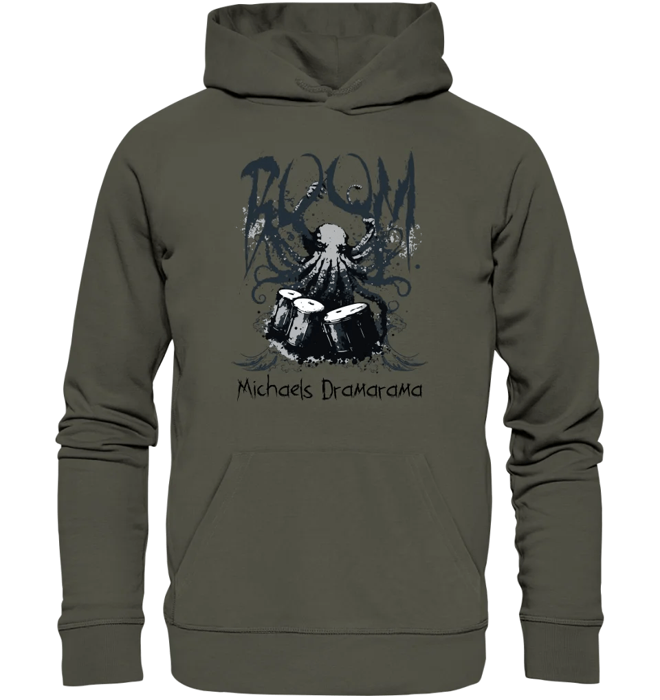 Drama Drummer Schlagzeuger + Wunschtext • Musik • Unisex Premium Hoodie XS - 5XL aus Bio - Baumwolle für Damen & Herren von HalloGeschenk.de