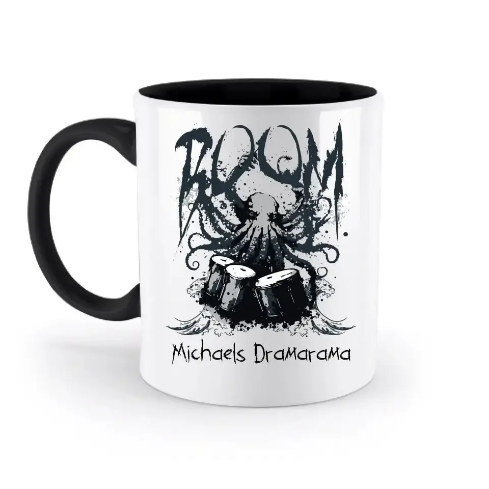 Drama Drummer Schlagzeuger + Wunschtext • Musik • zweifarbige Tasse spülmaschinengeeignet • Exklusivdesign • personalisiert