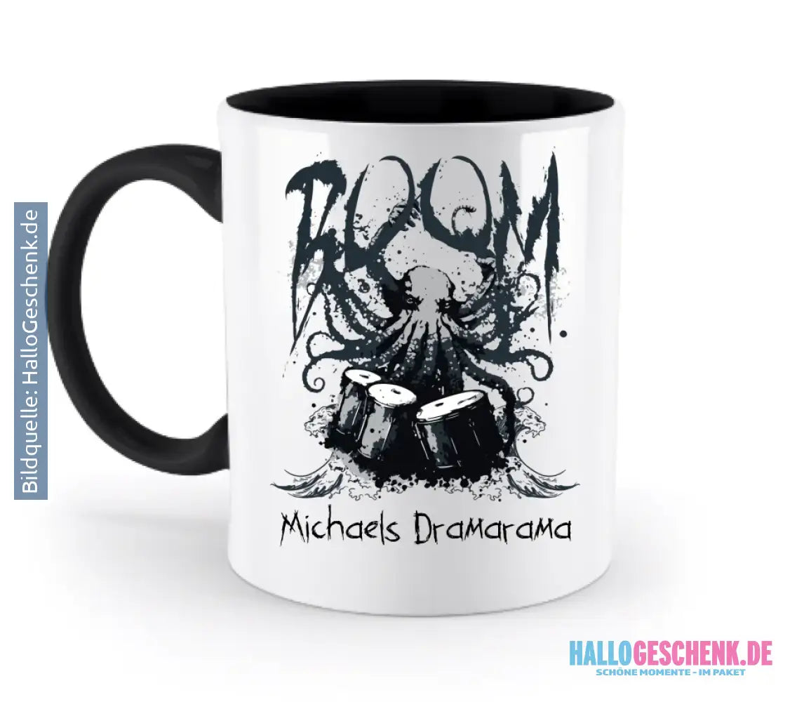 Drama Drummer Schlagzeuger + Wunschtext • Musik • zweifarbige Tasse spülmaschinengeeignet • Exklusivdesign • personalisiert