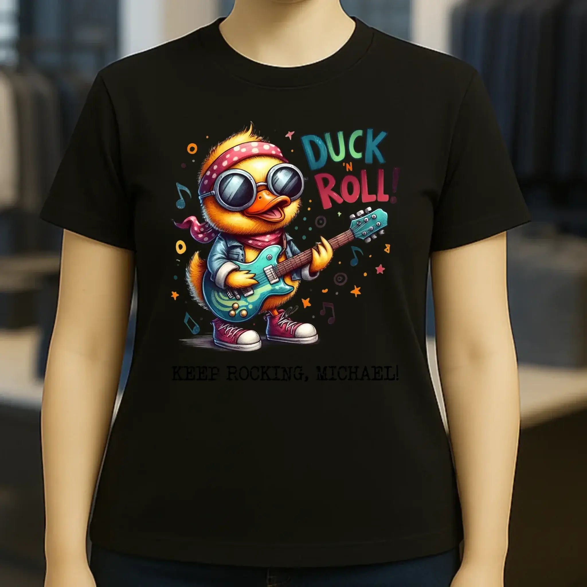 DUCK ´N ROLL • Ente • Ladies Premium T-Shirt XS-2XL aus Bio-Baumwolle für Damen • Exklusivdesign • personalisiert