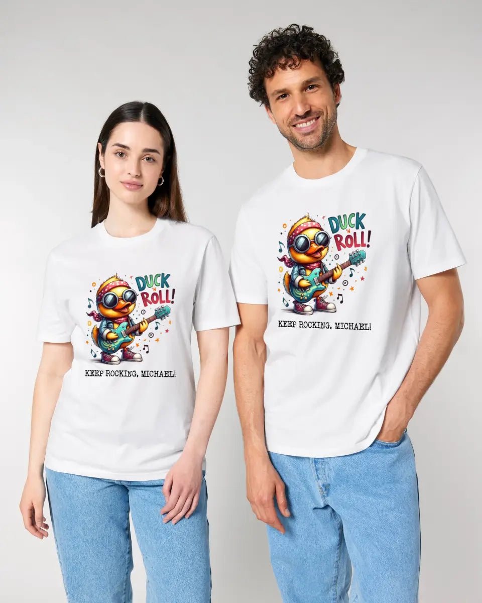 DUCK ´N ROLL • Ente • Unisex Premium T - Shirt XS - 5XL aus Bio - Baumwolle für Damen & Herren • Exklusivdesign • personalisiert - HalloGeschenk.de