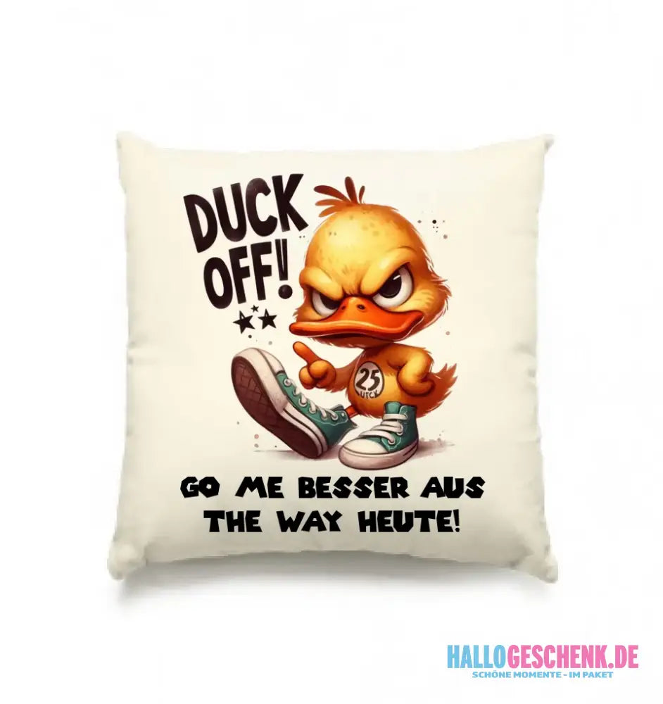 DUCK OFF • Ente • Kissen 40x40 cm • Exklusivdesign • personalisiert