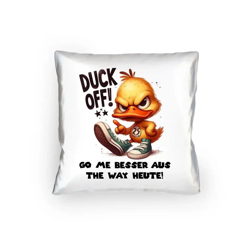 DUCK OFF • Ente • Kissen 40x40 cm • Exklusivdesign • personalisiert