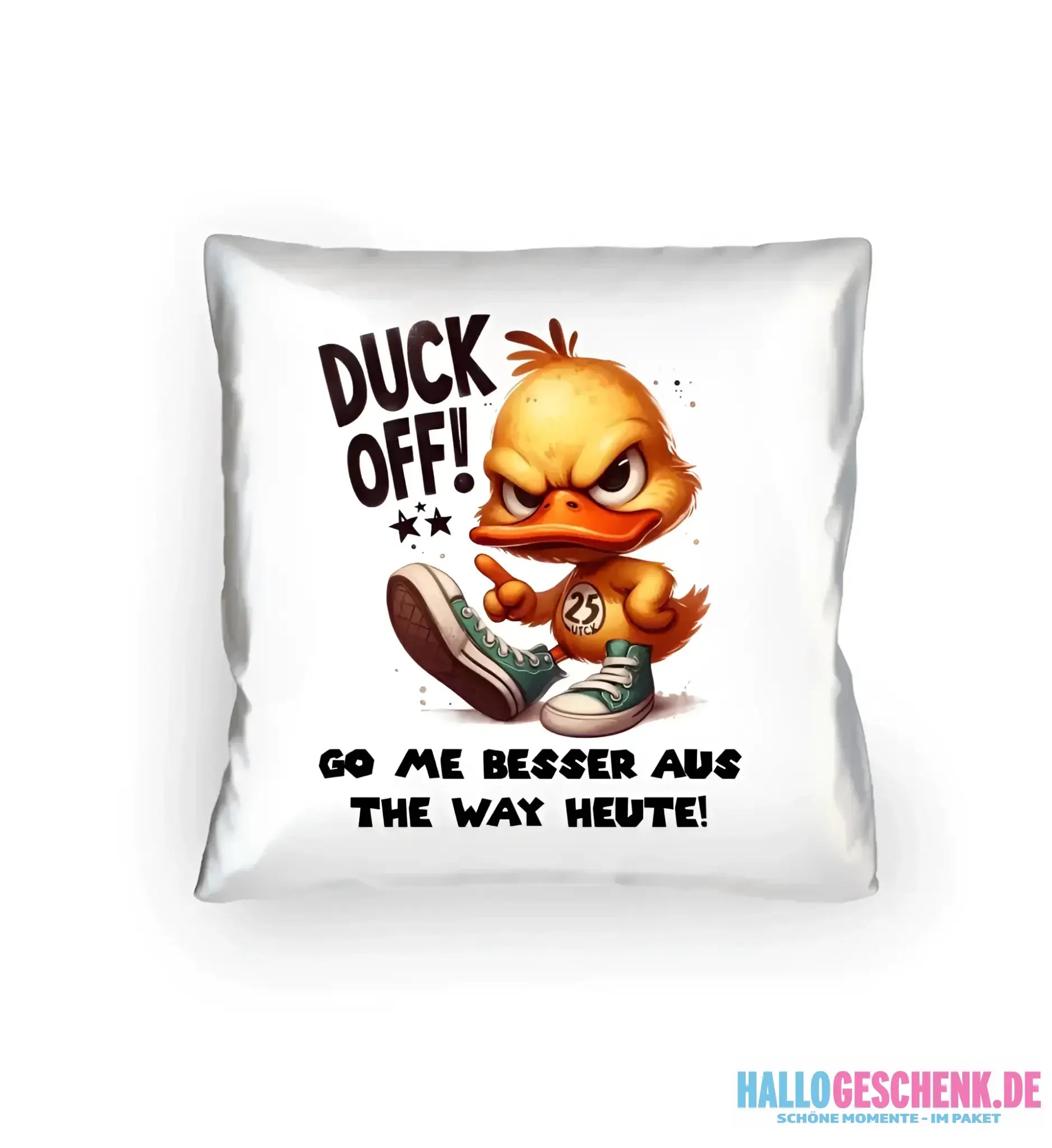 DUCK OFF • Ente • Kissen 40x40 cm • Exklusivdesign • personalisiert