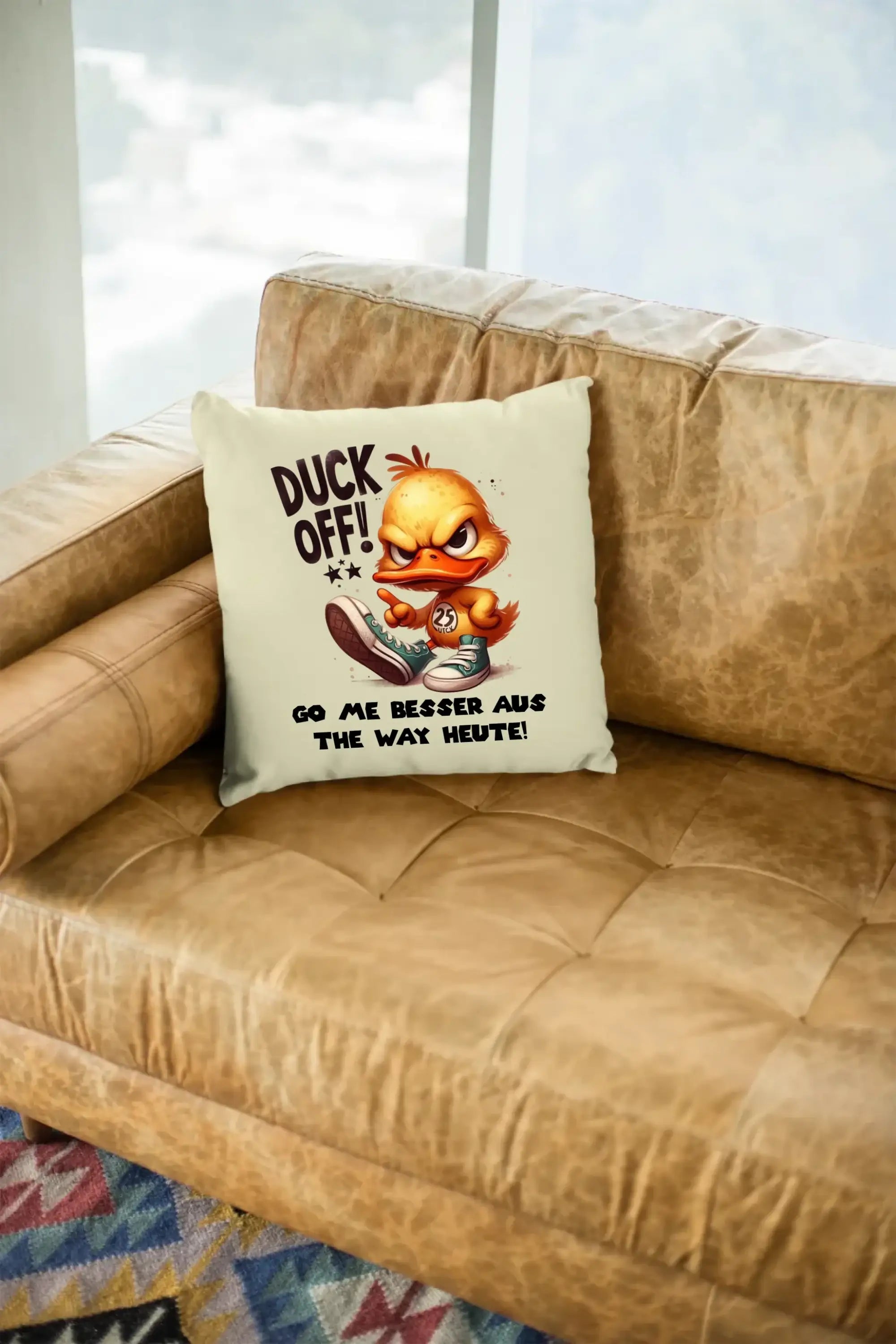 DUCK OFF • Ente • Kissen 40x40 cm • Exklusivdesign • personalisiert