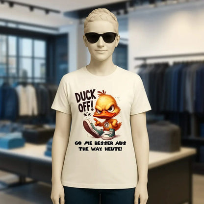 DUCK OFF • ENTE • Ladies Premium T-Shirt XS-2XL aus Bio-Baumwolle für Damen • Exklusivdesign • personalisiert