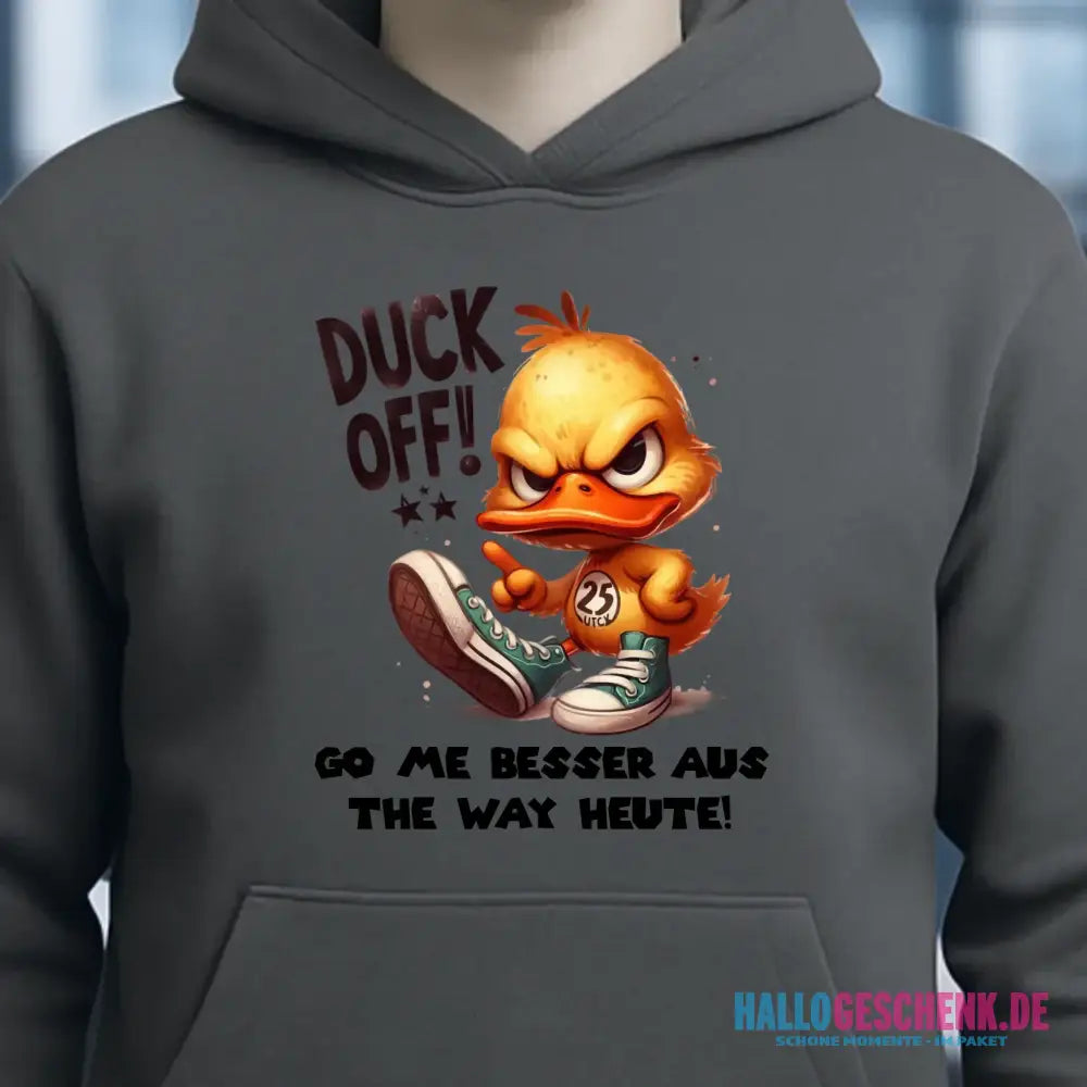 DUCK OFF • ENTE • Unisex Premium Hoodie XS-5XL aus Bio-Baumwolle für Damen & Herren • Exklusivdesign • personalisiert