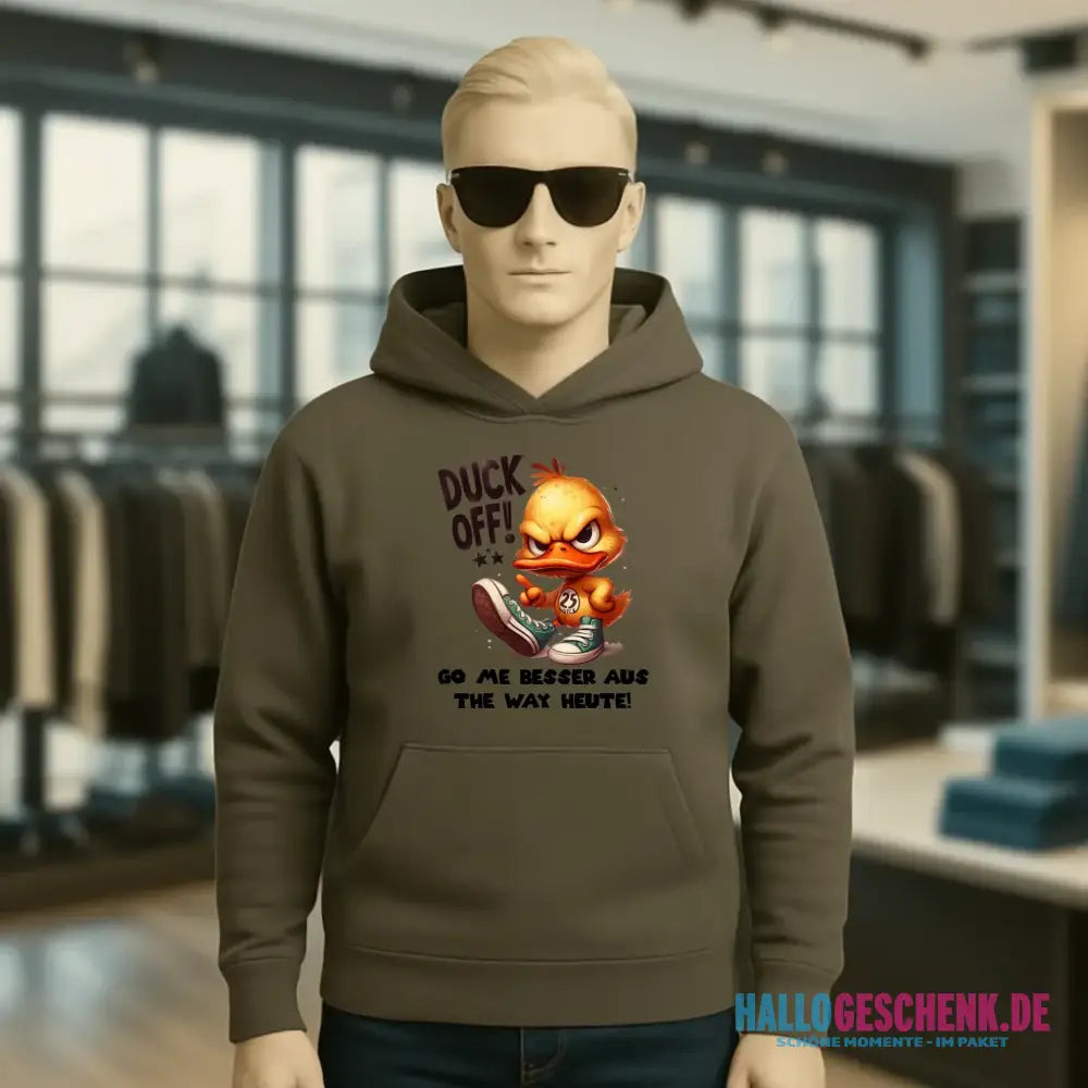 DUCK OFF • ENTE • Unisex Premium Hoodie XS-5XL aus Bio-Baumwolle für Damen & Herren • Exklusivdesign • personalisiert