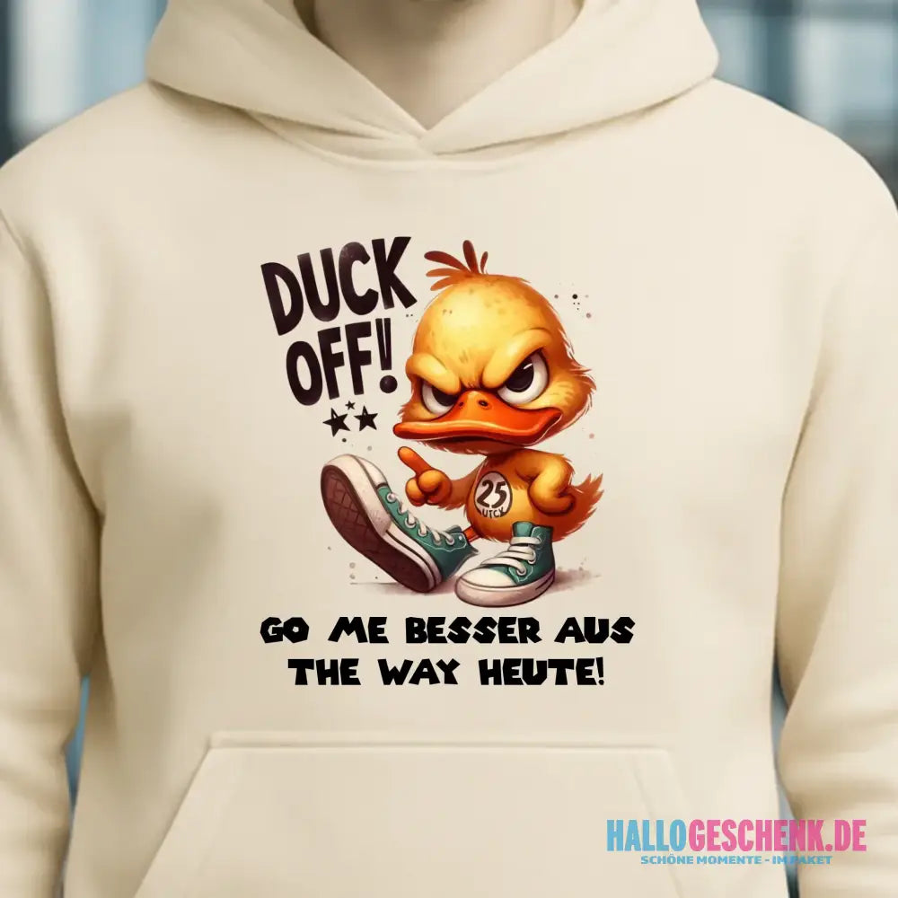DUCK OFF • ENTE • Unisex Premium Hoodie XS-5XL aus Bio-Baumwolle für Damen & Herren • Exklusivdesign • personalisiert