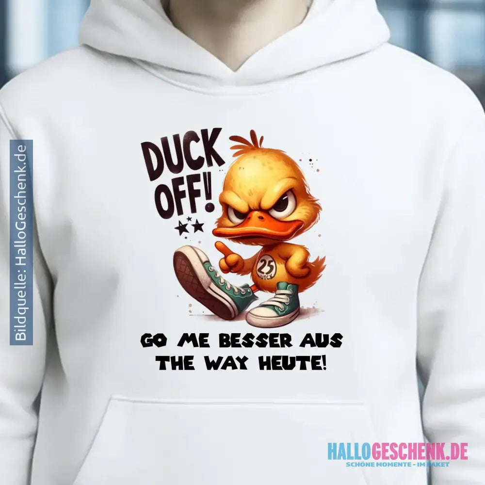 DUCK OFF • ENTE • Unisex Premium Hoodie XS-5XL aus Bio-Baumwolle für Damen & Herren • Exklusivdesign • personalisiert