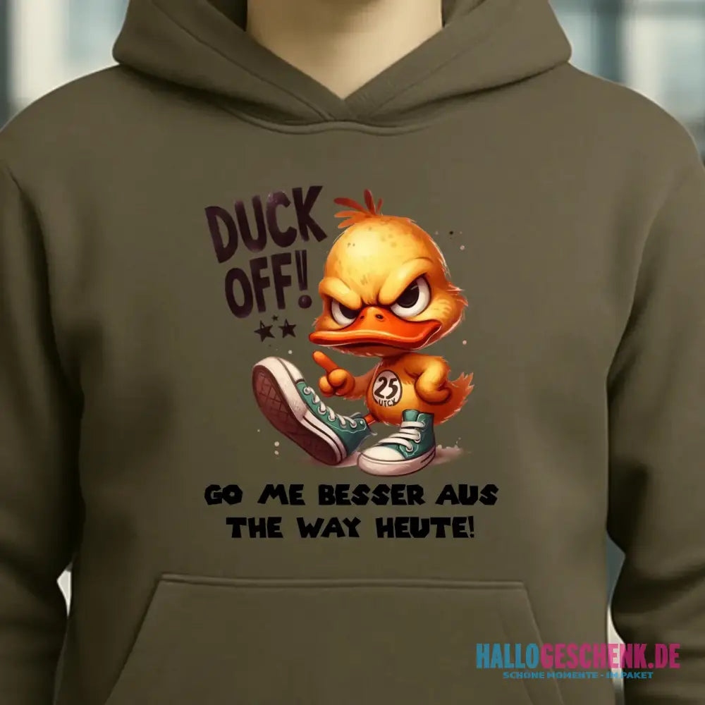 DUCK OFF • ENTE • Unisex Premium Hoodie XS-5XL aus Bio-Baumwolle für Damen & Herren • Exklusivdesign • personalisiert