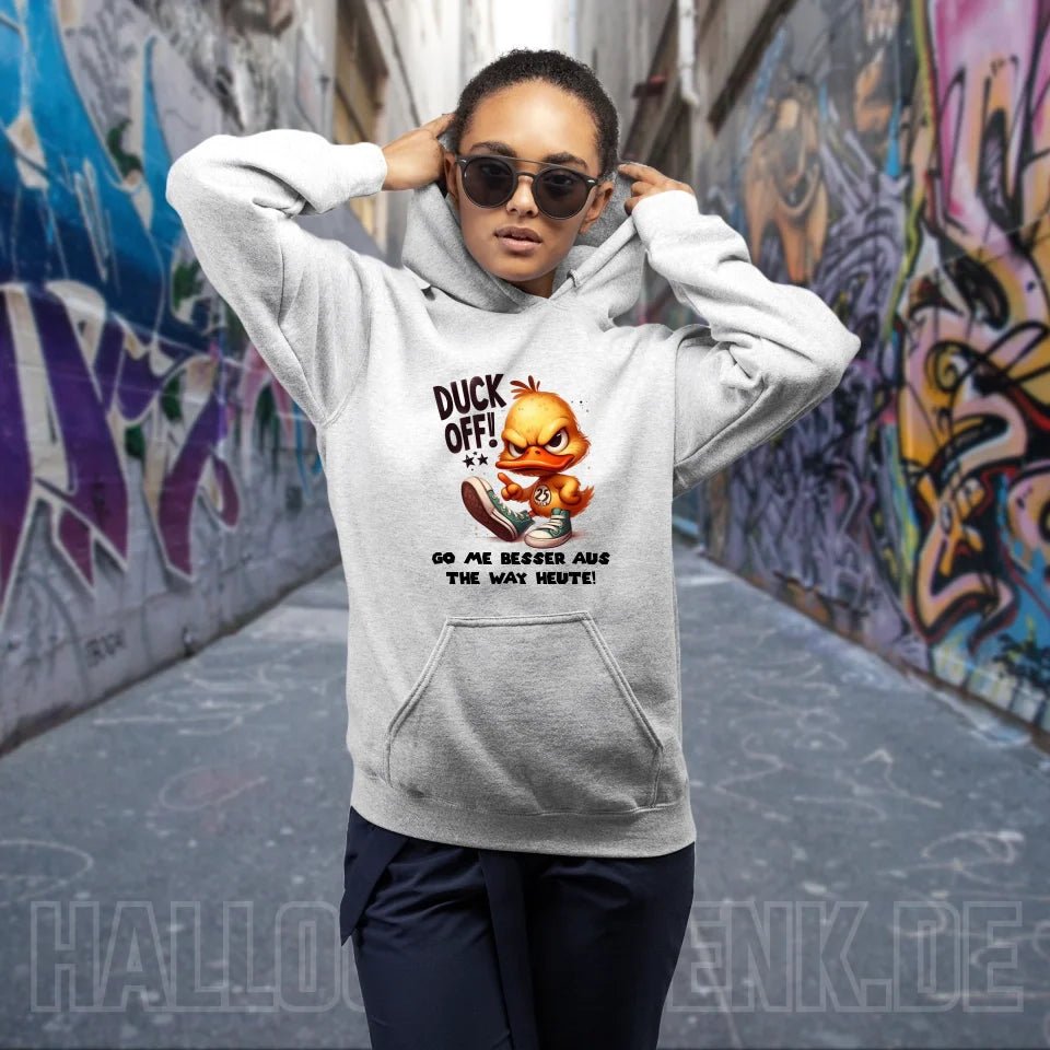 DUCK OFF • ENTE • Unisex Premium Hoodie XS - 5XL aus Bio - Baumwolle für Damen & Herren • Exklusivdesign • personalisiert von HalloGeschenk.de