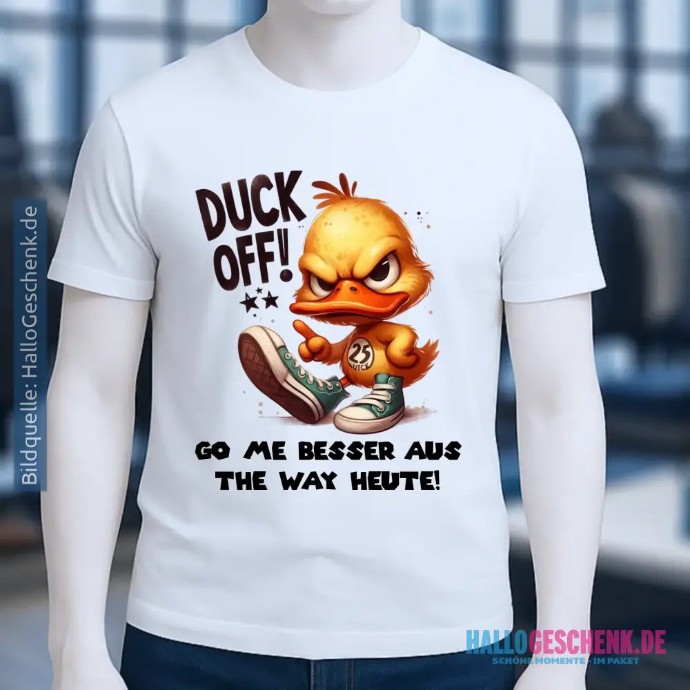 DUCK OFF • ENTE • Unisex Premium T-Shirt XS-5XL aus Bio-Baumwolle für Damen & Herren • Exklusivdesign • personalisiert