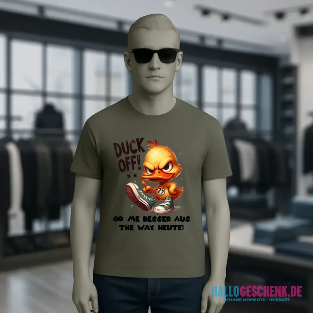 DUCK OFF • ENTE • Unisex Premium T-Shirt XS-5XL aus Bio-Baumwolle für Damen & Herren • Exklusivdesign • personalisiert