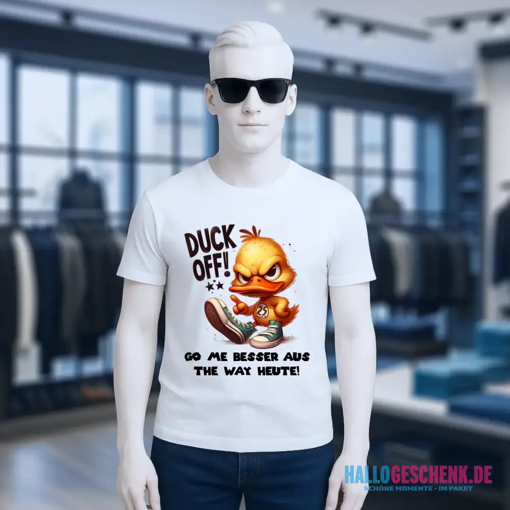 DUCK OFF • ENTE • Unisex Premium T-Shirt XS-5XL aus Bio-Baumwolle für Damen & Herren • Exklusivdesign • personalisiert