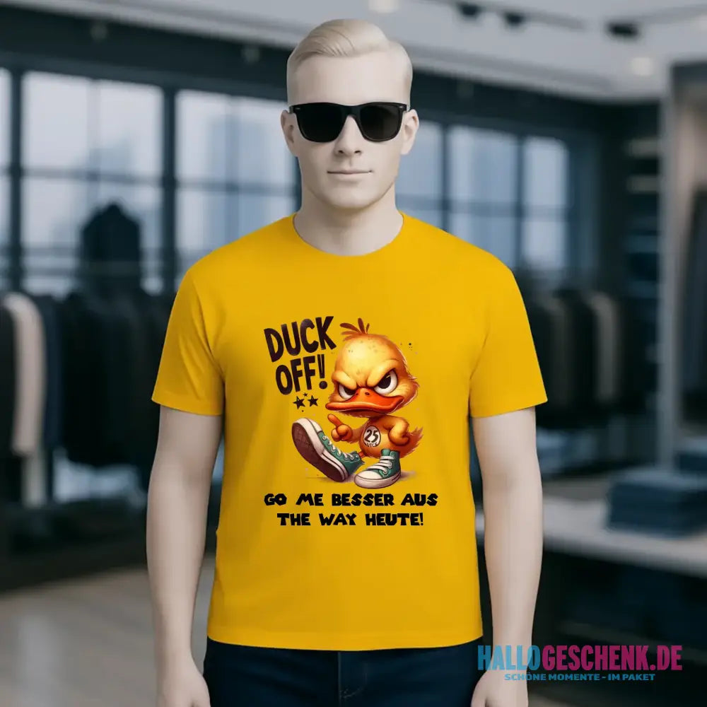 DUCK OFF • ENTE • Unisex Premium T-Shirt XS-5XL aus Bio-Baumwolle für Damen & Herren • Exklusivdesign • personalisiert