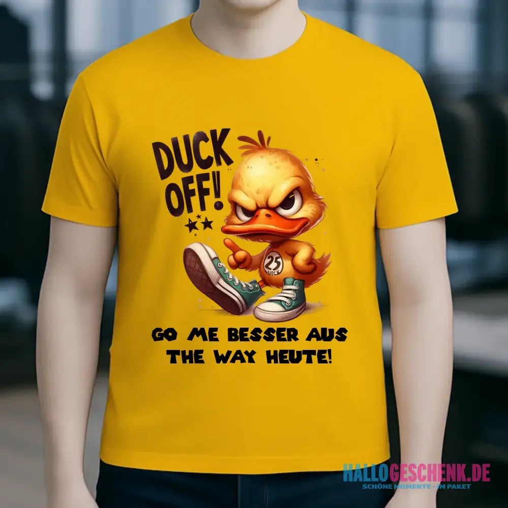 DUCK OFF • ENTE • Unisex Premium T-Shirt XS-5XL aus Bio-Baumwolle für Damen & Herren • Exklusivdesign • personalisiert