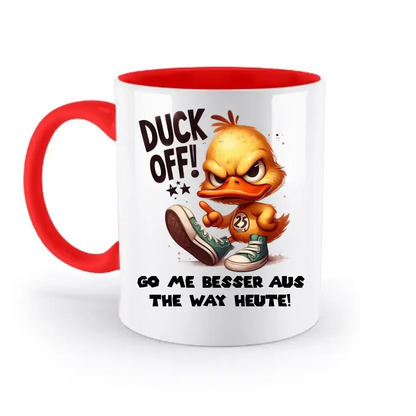 DUCK OFF • Ente • zweifarbige Tasse • Exklusivdesign • personalisiert