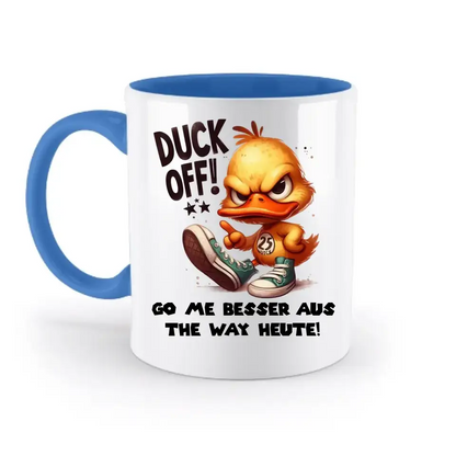 DUCK OFF • Ente • zweifarbige Tasse • Exklusivdesign • personalisiert