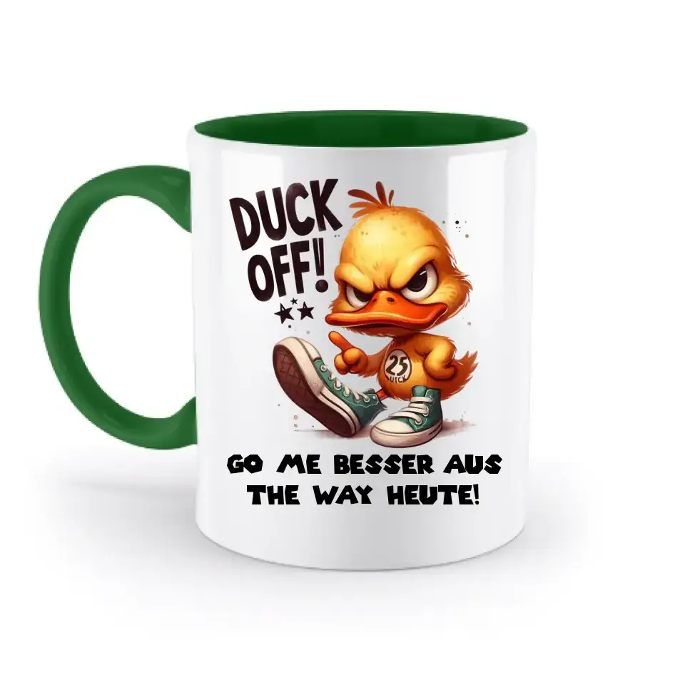 DUCK OFF • Ente • zweifarbige Tasse • Exklusivdesign • personalisiert