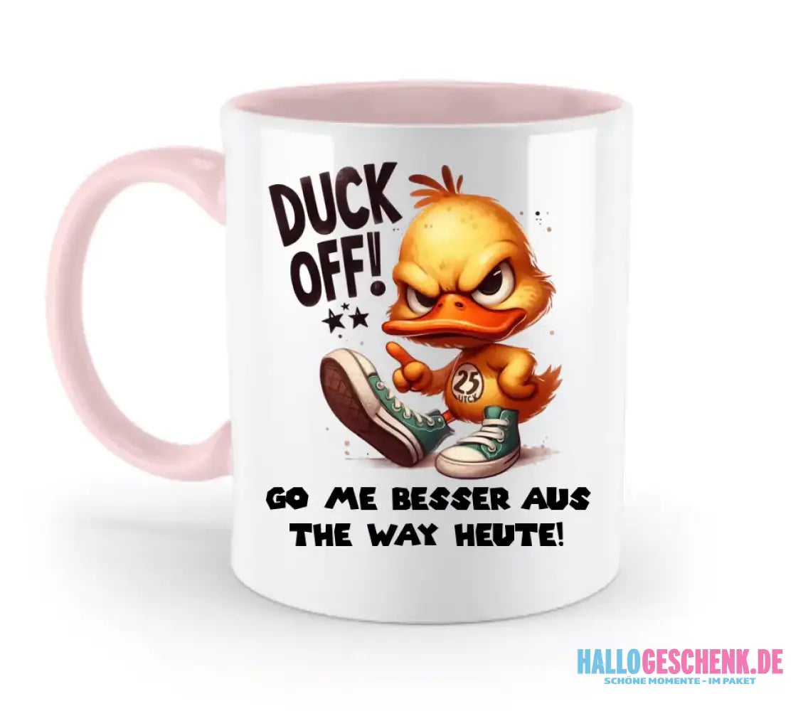 DUCK OFF • Ente • zweifarbige Tasse • Exklusivdesign • personalisiert