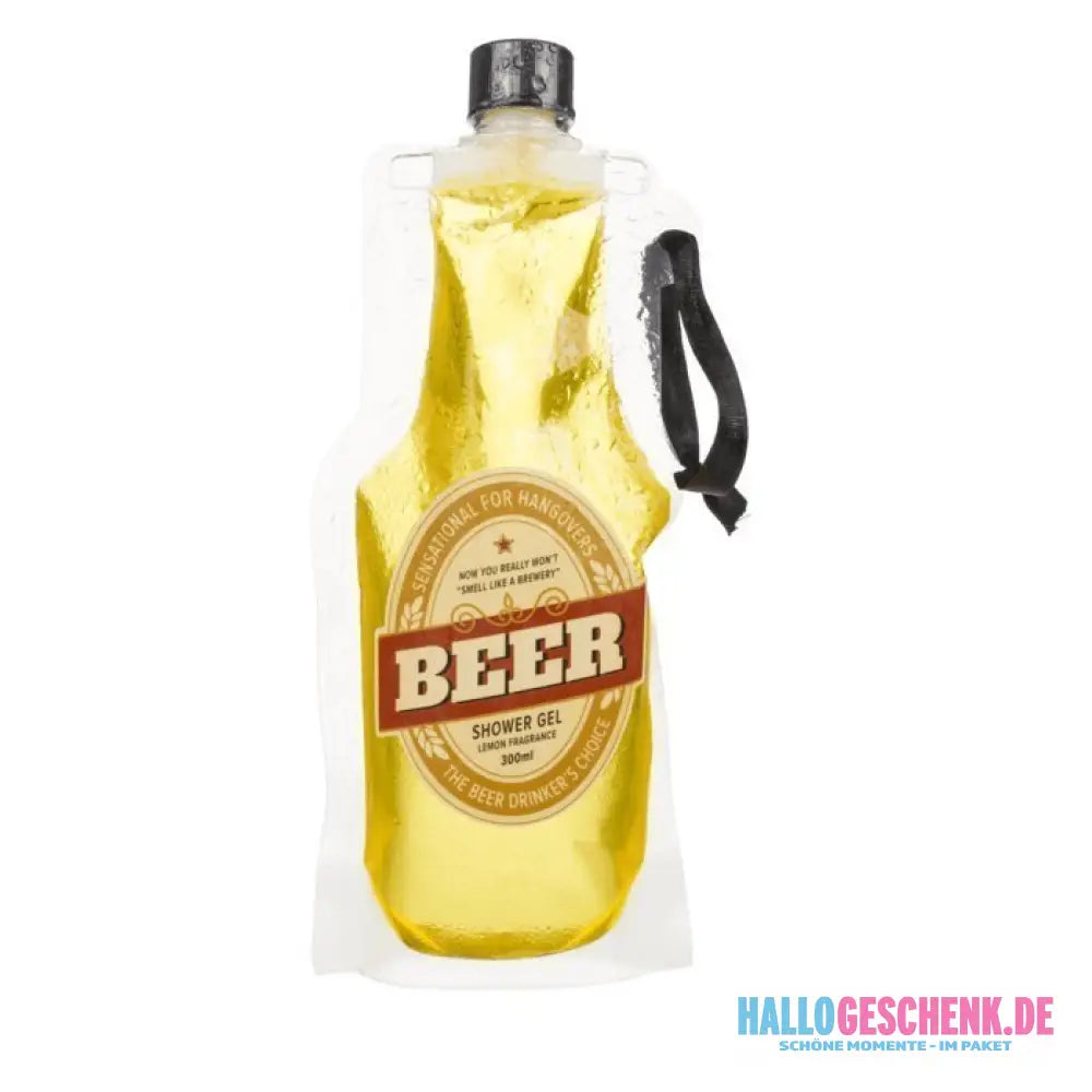 Duschgel mit Zitronenduft • Bier • Beer • ca. 300 ml im PET-Beutel • Scherzartikel • Wiederverwendbar