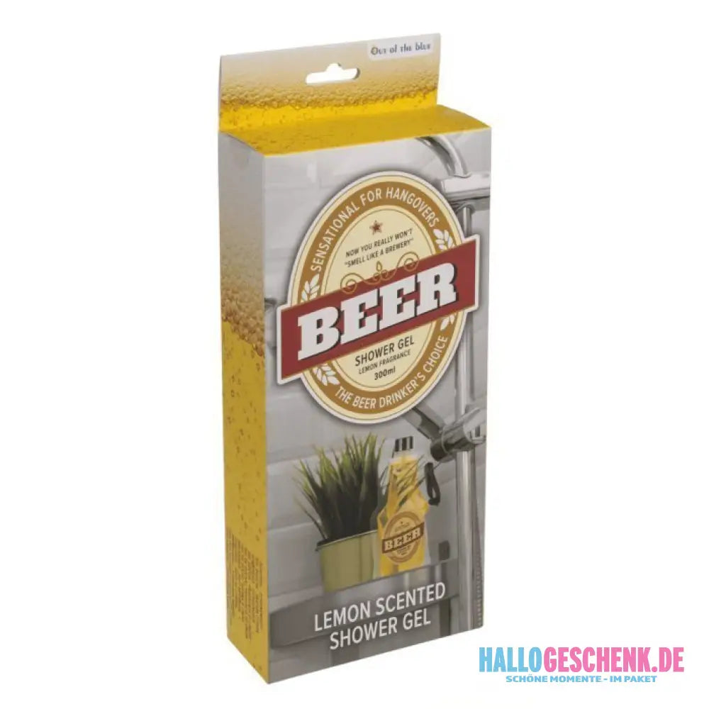 Duschgel mit Zitronenduft • Bier • Beer • ca. 300 ml im PET-Beutel • Scherzartikel • Wiederverwendbar