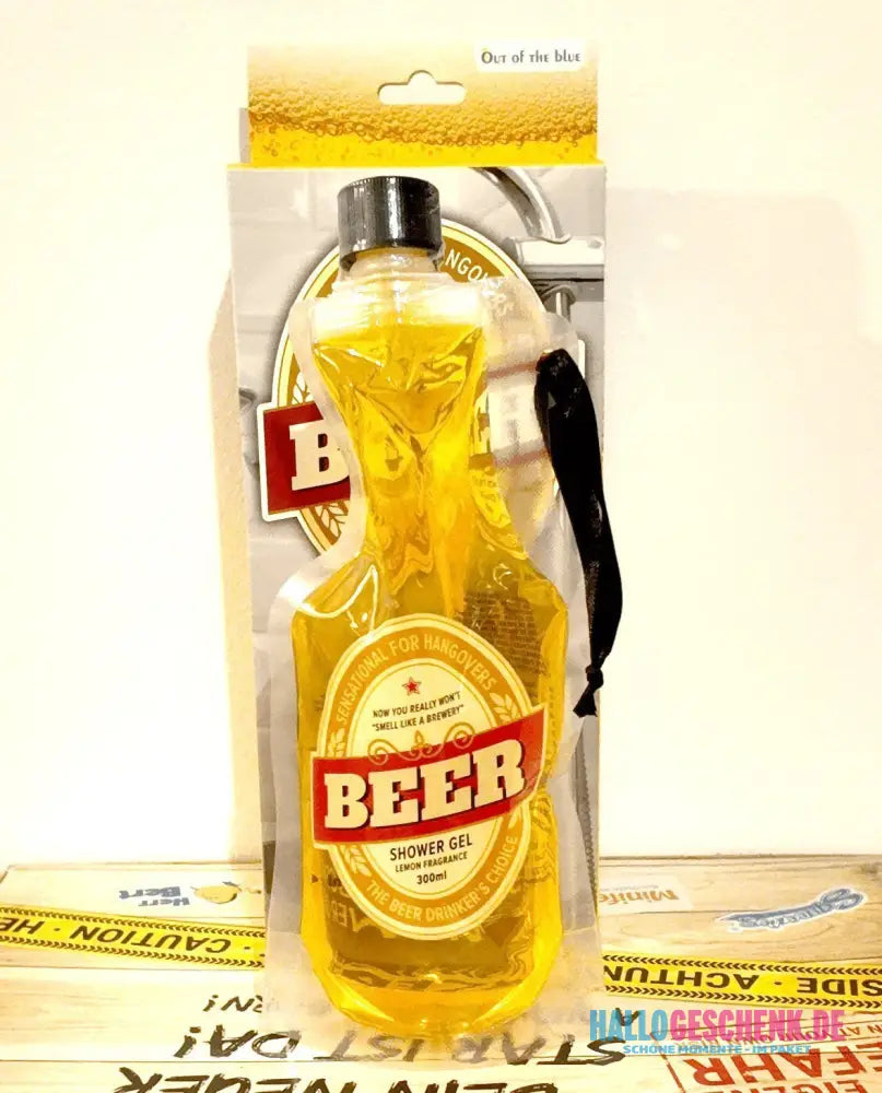 Duschgel mit Zitronenduft • Bier • Beer • ca. 300 ml im PET-Beutel • Scherzartikel • Wiederverwendbar