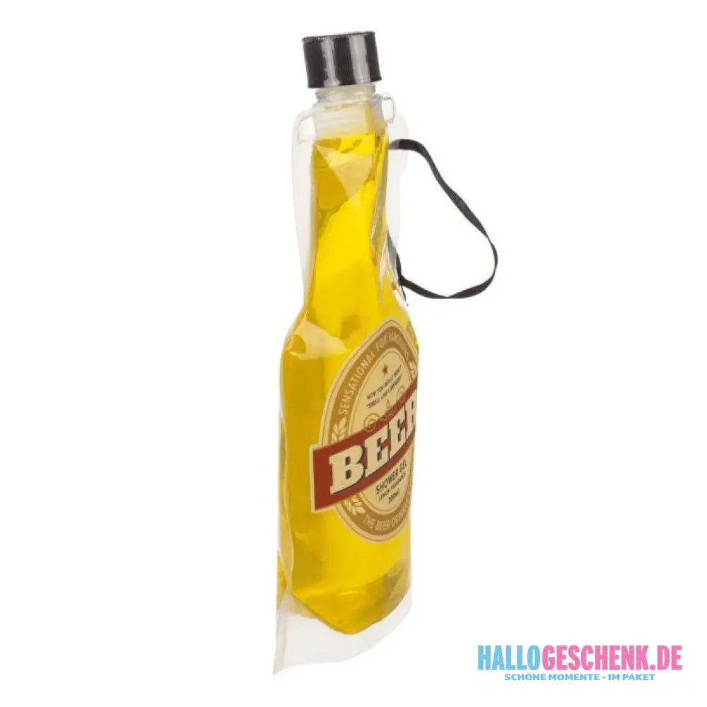 Duschgel mit Zitronenduft • Bier • Beer • ca. 300 ml im PET-Beutel • Scherzartikel • Wiederverwendbar
