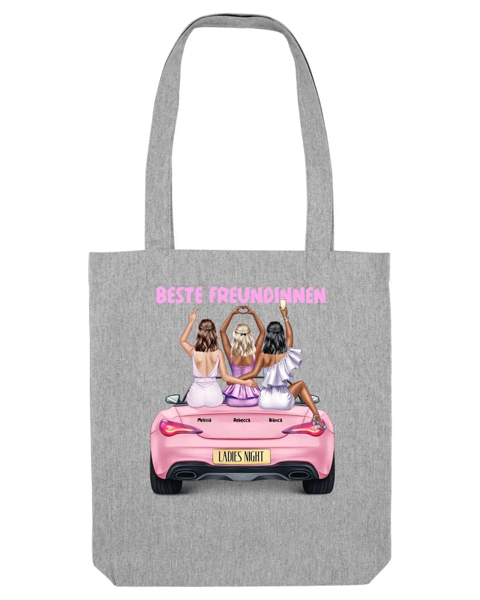 Vegas Girls: 1-3 Girls • mehrere Artikel • ’Statement-Collection’ • Wunschtext • personalisierte Figuren - Stofftasche