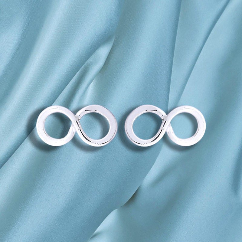 Infinity Mini Ohrstecker - 925 Sterling Silber Minimalistischer Schmuck - OHR925-110