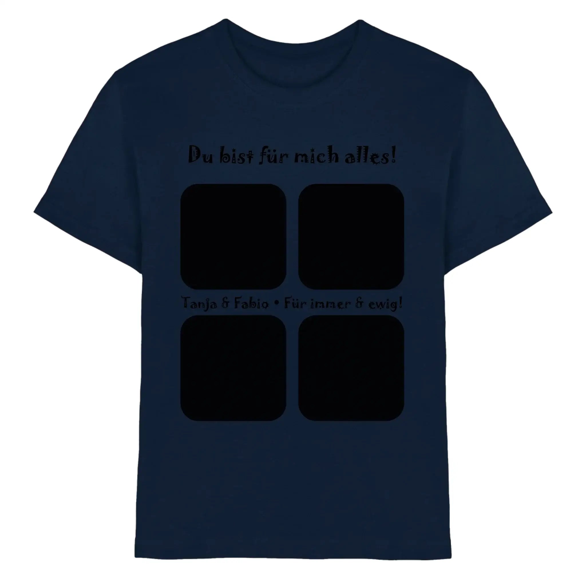 4er-Collage • mehrere Artikel • ’Statement-Collection’ • Wunschtext • Mein Fotomotiv - Premium Kinder T-Shirt / Navy