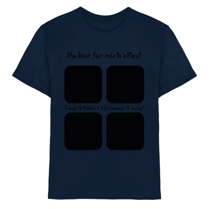 4er-Collage • mehrere Artikel • ’Statement-Collection’ • Wunschtext • Mein Fotomotiv - Premium Kinder T-Shirt / Navy