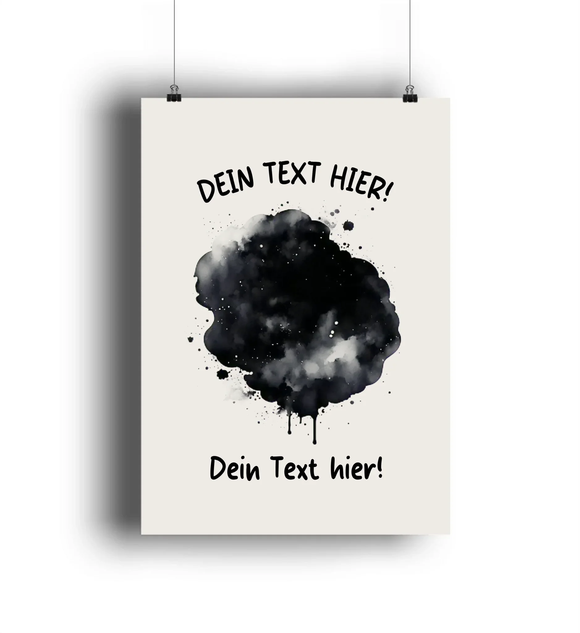 KI-Cartoon-Effekt Splash • mehrere Artikel • ’Statement-Collection’ • Wunschtext • Mein Fotomotiv - POSTER / 4C-Print