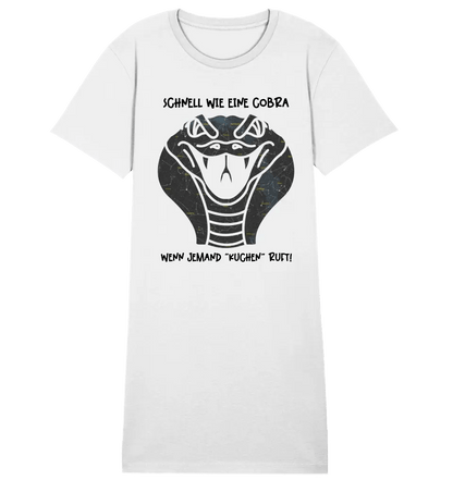 Echte Sternenkarte als Cobra + Text • Ladies Premium T-Shirt Kleid aus Bio - Baumwolle S - 2XL • Exklusivdesign • personalisiert von HalloGeschenk.de