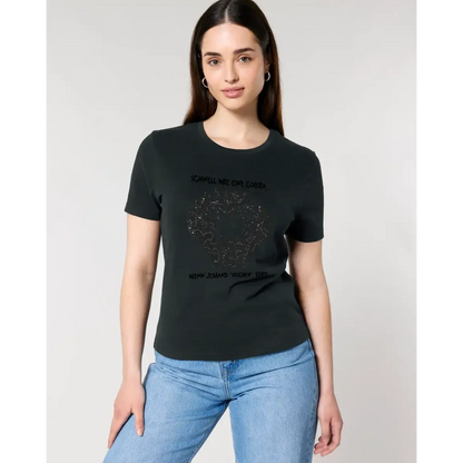Echte Sternenkarte als Cobra + Text • Ladies Premium T-Shirt XS-2XL aus Bio-Baumwolle für Damen • Exklusivdesign • personalisiert