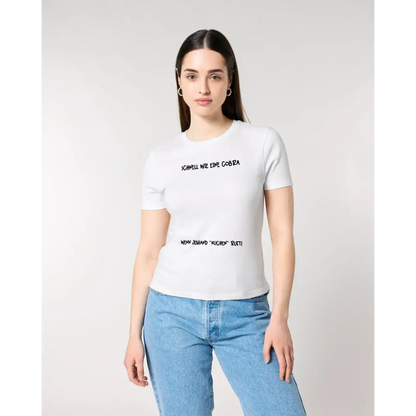 Echte Sternenkarte als Cobra + Text • Ladies Premium T-Shirt XS-2XL aus Bio-Baumwolle für Damen • Exklusivdesign • personalisiert