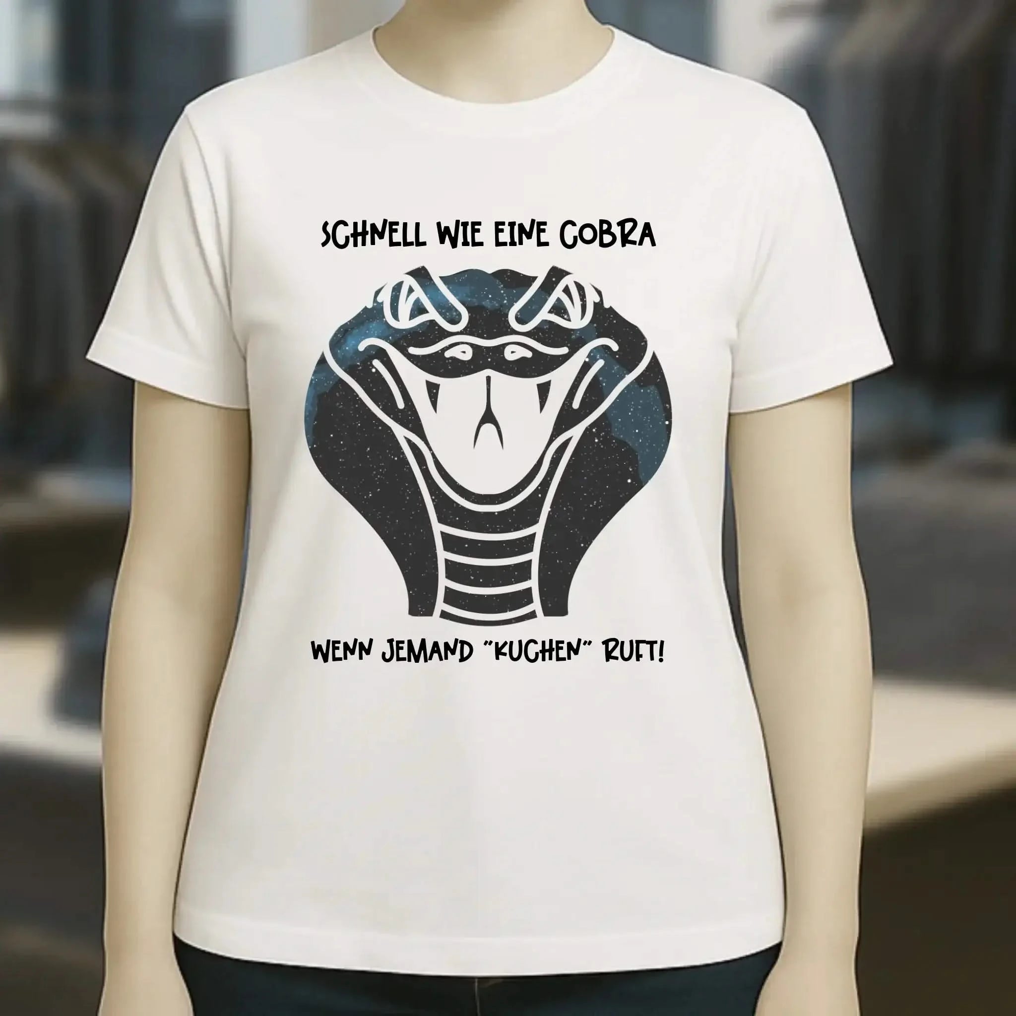 Echte Sternenkarte als Cobra + Text • Ladies Premium T-Shirt XS-2XL aus Bio-Baumwolle für Damen • Exklusivdesign • personalisiert