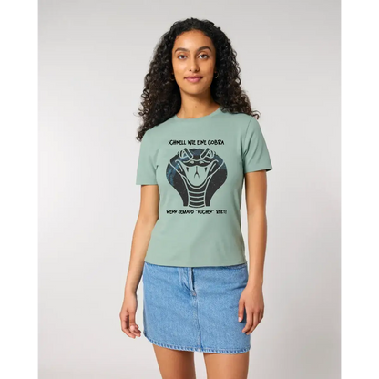 Echte Sternenkarte als Cobra + Text • Ladies Premium T-Shirt XS-2XL aus Bio-Baumwolle für Damen • Exklusivdesign • personalisiert