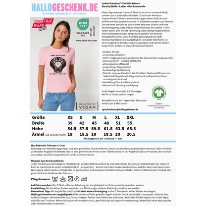 Echte Sternenkarte als Cobra + Text • Ladies Premium T-Shirt XS-2XL aus Bio-Baumwolle für Damen • Exklusivdesign • personalisiert