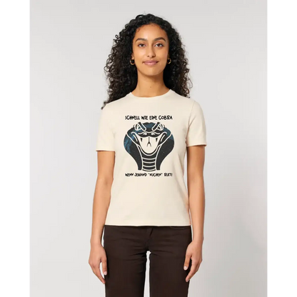 Echte Sternenkarte als Cobra + Text • Ladies Premium T-Shirt XS-2XL aus Bio-Baumwolle für Damen • Exklusivdesign • personalisiert