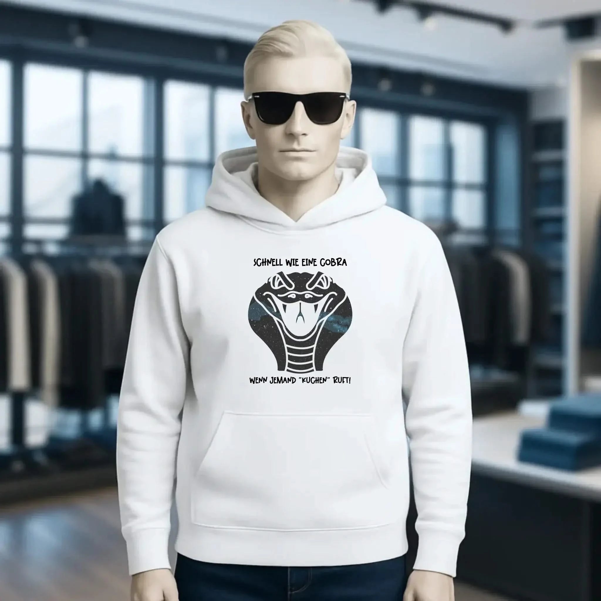 Echte Sternenkarte als Cobra + Text • Unisex Premium Hoodie XS-5XL aus Bio-Baumwolle für Damen & Herren • Exklusivdesign • personalisiert