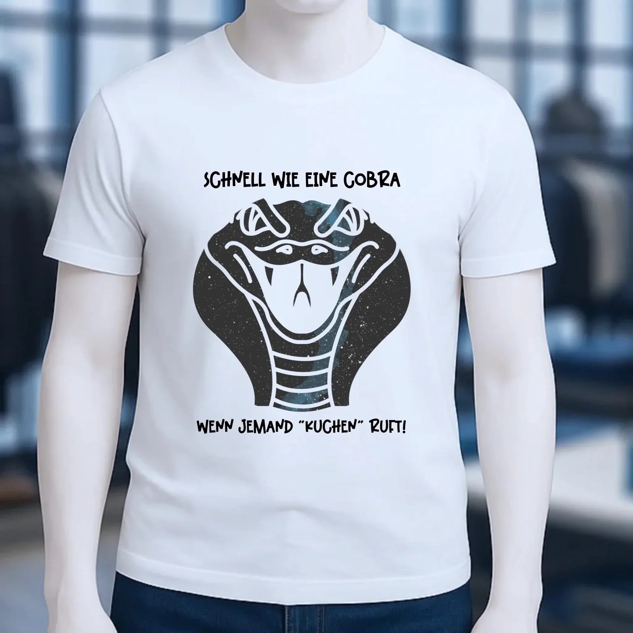 Echte Sternenkarte als Cobra + Text • Unisex Premium T-Shirt XS-5XL aus Bio-Baumwolle für Damen & Herren • Exklusivdesign • personalisiert