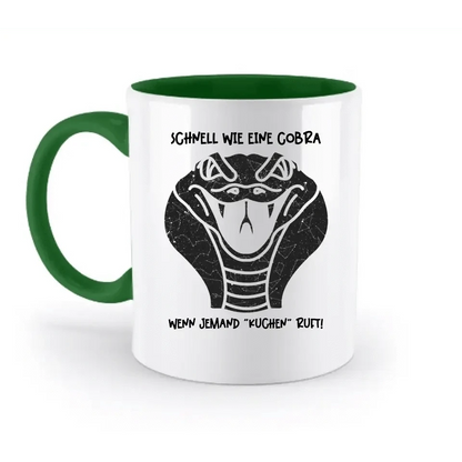 Echte Sternenkarte als Cobra + Text • zweifarbige Tasse • Exklusivdesign • personalisiert