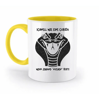 Echte Sternenkarte als Cobra + Text • zweifarbige Tasse • Exklusivdesign • personalisiert