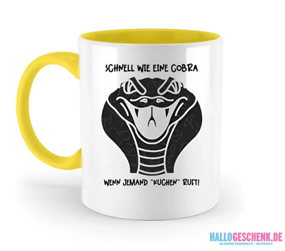 Echte Sternenkarte als Cobra + Text • zweifarbige Tasse • Exklusivdesign • personalisiert - zweifarbige Tasse