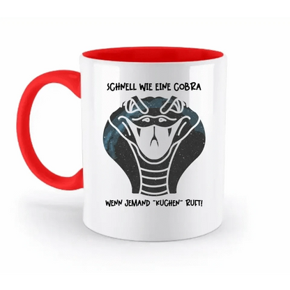 Echte Sternenkarte als Cobra + Text • zweifarbige Tasse • Exklusivdesign • personalisiert
