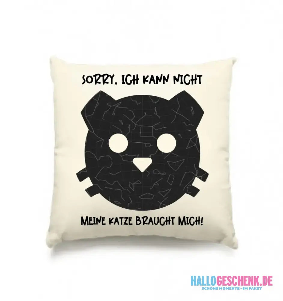 Echte Sternenkarte als Katze + Text • Kissen 40x40 cm • personalisiert
