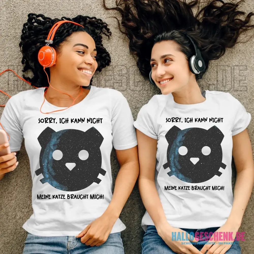 Echte Sternenkarte als Katze + Text • Ladies Premium T-Shirt XS-2XL aus Bio-Baumwolle für Damen • Exklusivdesign • personalisiert