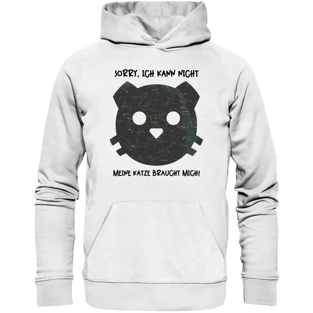 Echte Sternenkarte als Katze + Text • Unisex Premium Hoodie XS-5XL aus Bio-Baumwolle für Damen & Herren • Exklusivdesign • personalisiert